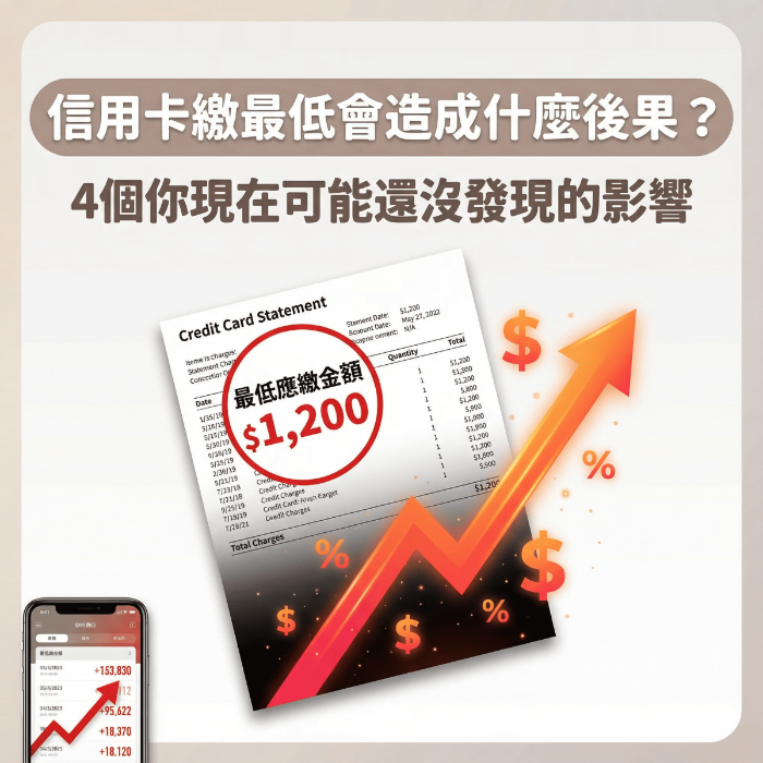 信用卡繳最低會造成什麼後果?4 個你現在可能還沒發現的影響