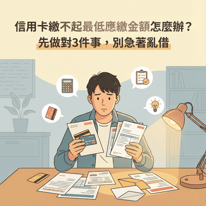信用卡繳不起最低應繳金額怎麼辦?先做對 3 件事,別急著亂借