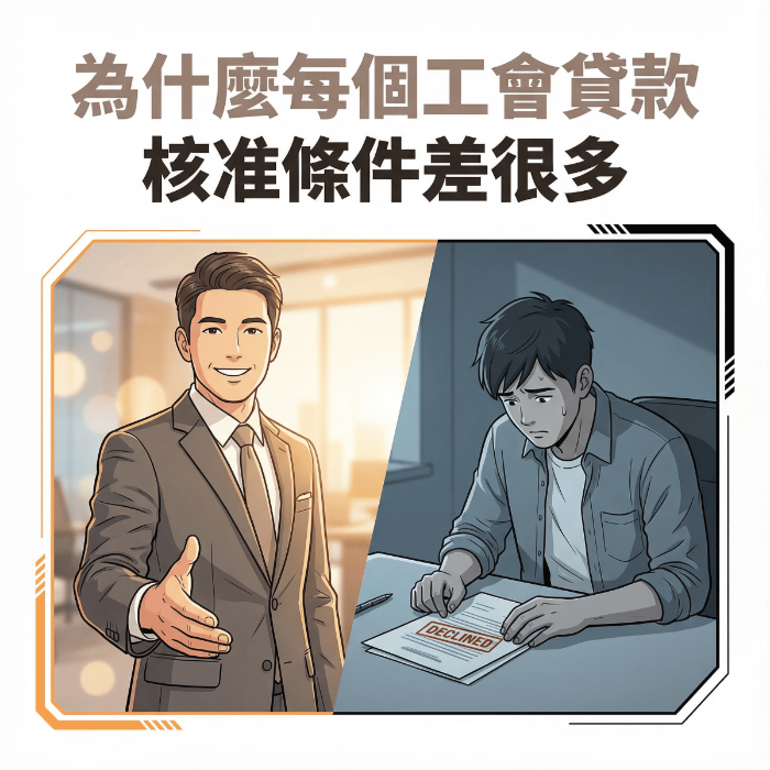 為什麼每個工會貸款拿到的核准條件差很多