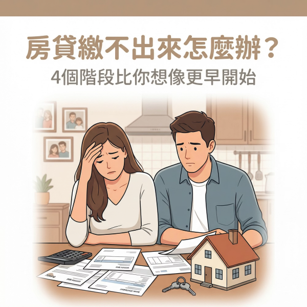 房屋貸款繳不出來怎麼辦？比你想像更早開始出事的 4 個階段