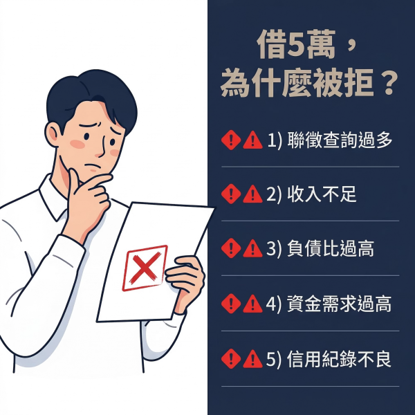 借5萬常見被拒原因