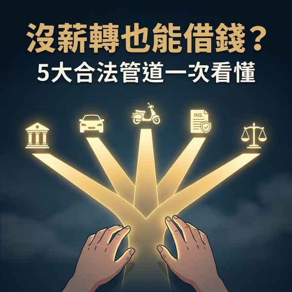 沒薪轉可以借錢的5大合法方式(哪一種最適合你)