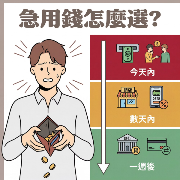 急用錢怎麼選？不同急迫程度快速安排